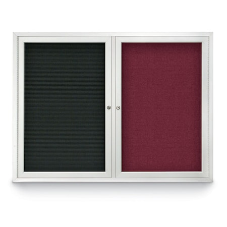 United Visual Products Corkboard, Black/Black, 72" x 36" UV418I-BLACK-BLACK